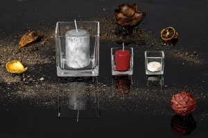 Deko Glas für Kerzen viereckig 54x54 mm-3
