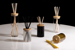 Petit pot rond en verre de 550ml avec couvercle en bois et bande élastique-6