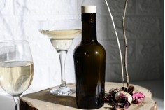 Bottiglia di vetro da 250 ml, caramello per vino e bevande