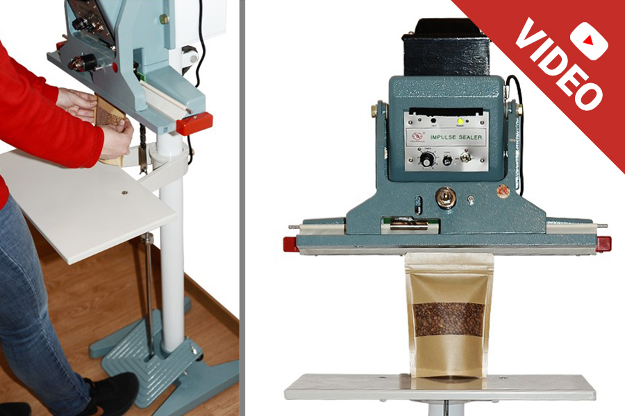 Makineri për ngjitje me nxehtësi me pedale (për qese dhe Doy Pack) - gjatësia e ngjitjes 45 cm-produktbild