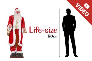 Άγιος Βασίλης διακοσμητικός, χορευτής με κίνηση και μουσική - ύψος 180 cm-εικόνα_προϊοντική