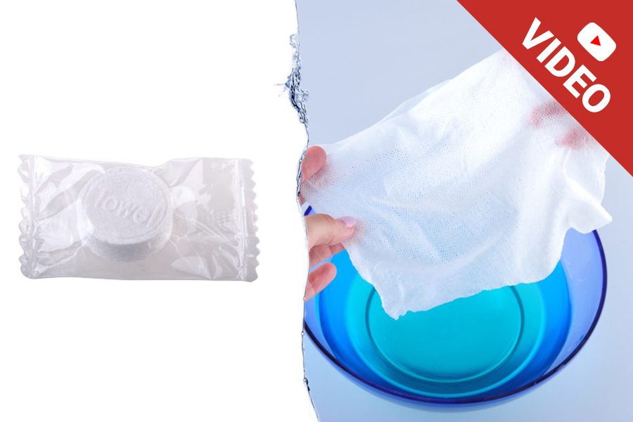20 pezzi Mini stile Asciugamani compressi Colore casuale TIANOR Comprimere asciugamano magico viaggio serviette Mini lavare stracci riutilizzabile panno non tessuto spunlace 