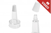 Transparent plastic lid with silicone tip - 12 pcs