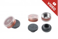 Aluminum lid with transparent plastic cover and silicone plug - 12 pcs