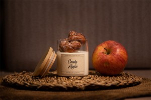 Candy Apple Bougie de soja aromatique avec mèche en coton (110gr)-εικόνα_διαστάσεις