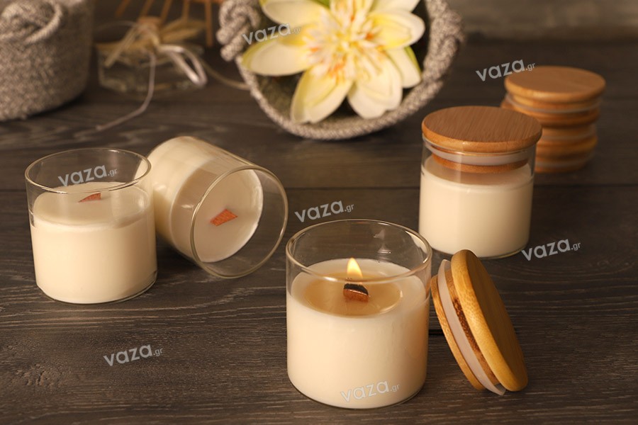 Αρωματικό κερί σόγιας με ξύλινο φυτίλι (110gr)