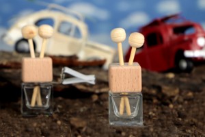 Bouteille de voiture aromatique 7 ml avec couvercle en bois, bâtonnets et bouchon - 25 pièces-εικόνα_σύνθεση