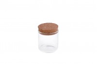 Pot en verre de 120ml avec bouchon pour bougies