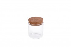 120ml glass candle jar with cork lid