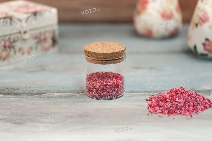 120ml glass candle jar with cork lid