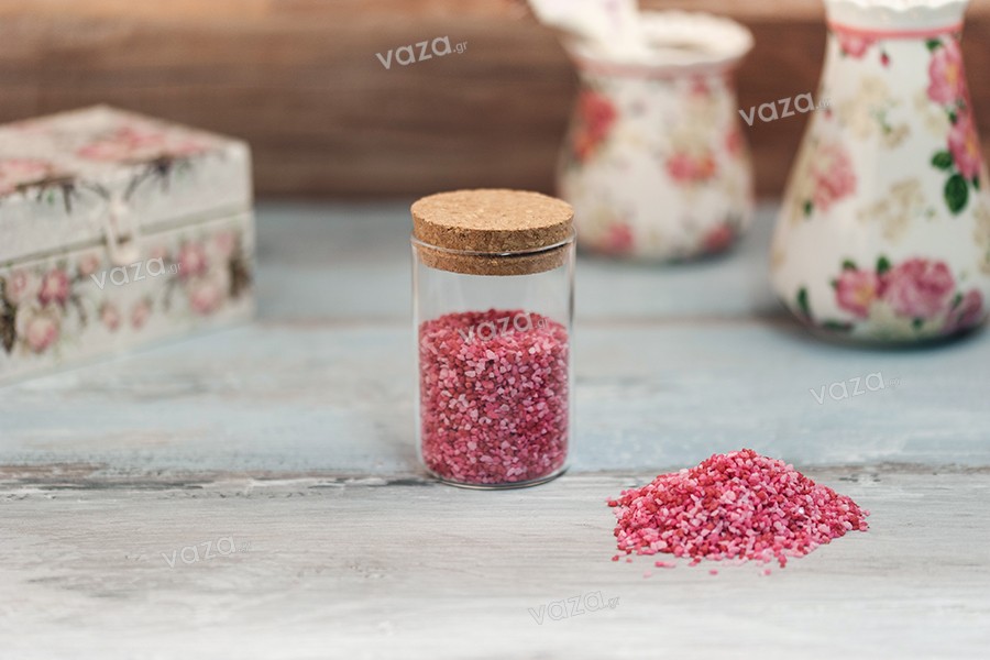 Pot en verre de 200ml avec bouchon pour bougies