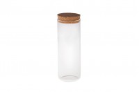 Βάζο γυάλινο 360 ml με φελλό για κεριά