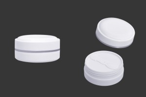 Glas mit 100ml Kunststoff (PP) in weißer Farbe mit Deckel, Teelöffel und Kunststoffdichtung-εικόνα_διαστάσεις