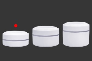 Glas mit 100ml Kunststoff (PP) in weißer Farbe mit Deckel, Teelöffel und Kunststoffdichtung-εικόνα_σύνθεση