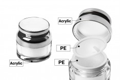 50 ml acrylic jar with cap and plastic sealing disc