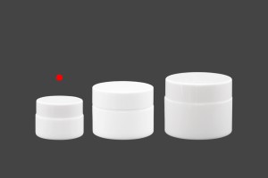 Pot pour crème en verre de 15ml, blanc avec couvercle, doublure et joint en plastique-5