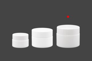 Pot à crème en verre de 50 ml, blanc avec couvercle, doublure et joint en plastique-6