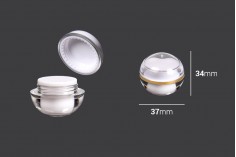 5ml luxury ball shaped cream jar with sealing disc and plastic double-layer cap - available in a package with 12 pcs