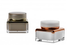 Luxury 30ml double wall acrylic cream jar with sealing disc and EPE liner inserted in the cap 