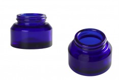 Vasetto in vetro da 30 ml di colore blu - senza tappo
