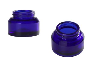Pot en verre de 30ml de couleur bleue - sans couvercle-εικόνα_προϊοντική