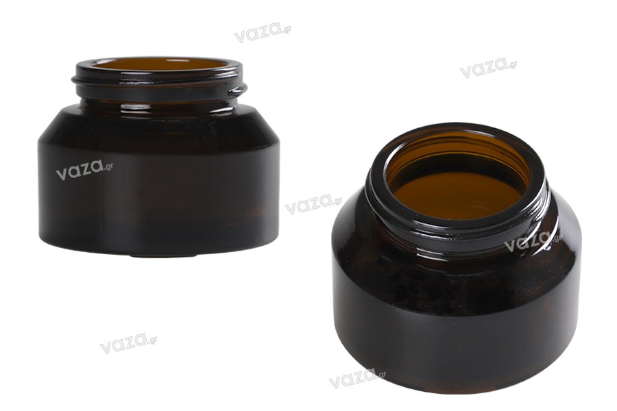 50ml amber glass jar without cap
