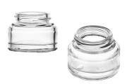 Transparent 50ml glass jar without cap