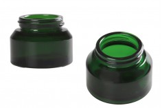 Borcan de sticlă de 50 ml de culoare verde - fără capac