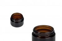 Pot en verre de couleur caramel de 15 ml pour crème - sans couvercle