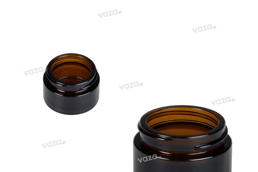 Caramel glass jar 15 ml for cream - without lid