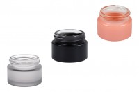 Glass jar for cream 15 ml in different colors - without cap