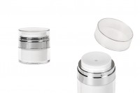 Airless acrylic jar 15 ml with transparent lid