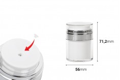 30ml acrylic airless jar with transparent cap
