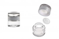 30ml acrylic cream glass jar with elegant acrylic cap and sealing disc