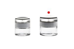Pot à crème de 50ml en verre avec couvercle en acrylique de luxe et joint en plastique-6