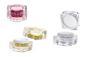 Luxusglas 15ml für Sahne, Acryl mit innerer Dichtung am Deckel und Kunststoff im Glas-3