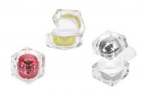 Luxury 30ml acrylic cream jar with sealing disc and EPE liner inserted in the cap.  