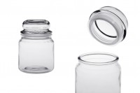 500 ml glass jar, transparent with lid and airtight closure