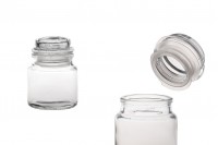 100 ml glass jar, transparent with lid and airtight closure