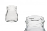 50ml round glass jar with 43TO deep finish