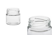 60ml round glass jar with 48TO deep finish