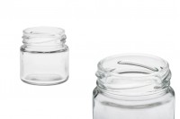 60ml round glass jar with 48TO deep finish