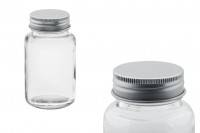 Glass bottle 100 ml and aluminum cap with inner liner