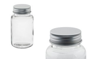 Flacon en verre de 100ml et bouchon en aluminium avec joint intérieur-εικόνα_προϊοντική