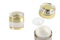 Luxury 10 ml acrylic jar for cream with acrylic cap and plastic gasket