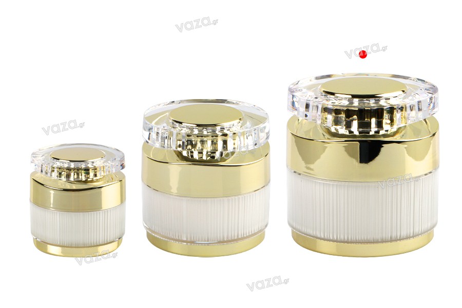Luxury 50 ml acrylic jar for cream with acrylic cap and plastic gasket