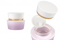 Luxury 30ml glass jar for cream with acrylic cap and plastic gasket
