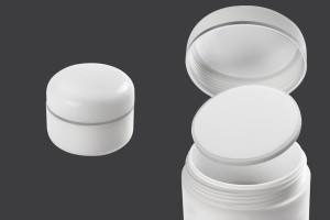 50ml Plastik-Doppelglas mit Silberstreifen auf Deckel und Dichtung - 12 Stck-εικόνα_σύνθεση