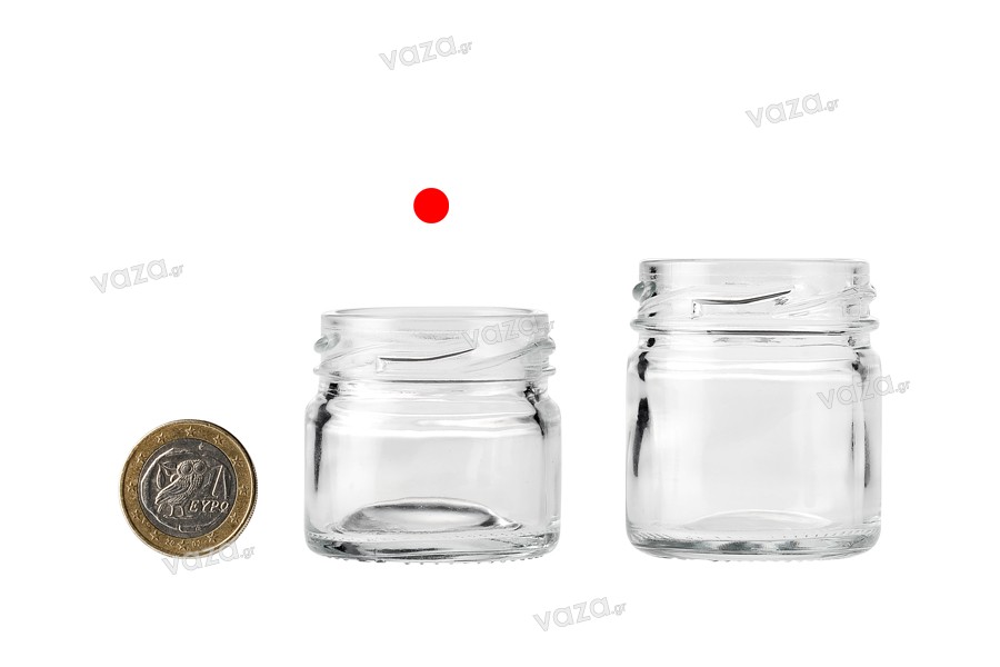 Mini pots cylindriques vides en verre de 3 cl - Mini bocaux 30 ml