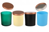 Glass jar 300 ml with metal cap and rubber in different colors